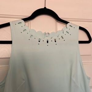 Loft Scalloped Dress Light Mint
